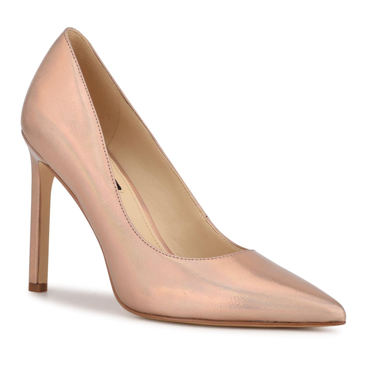 Nine West Tatiana Pointy Neus Pumps Skin Color | 4809TDGHU