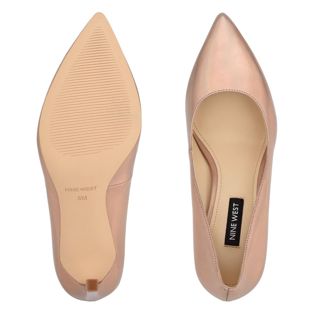 Nine West Tatiana Pointy Neus Pumps Skin Color | 4809TDGHU