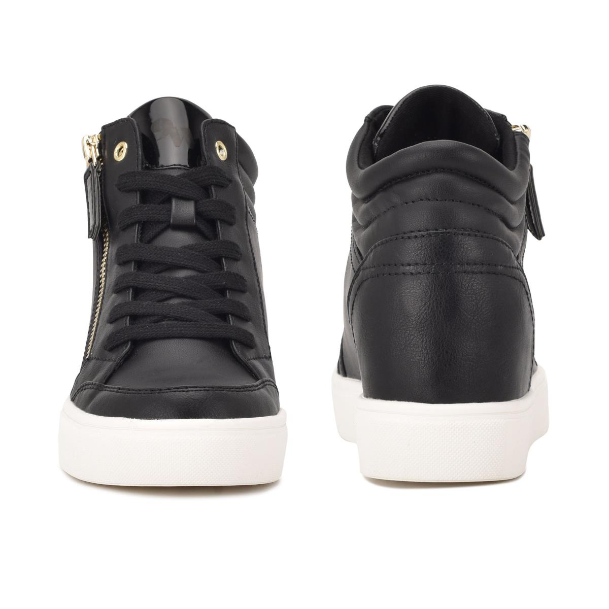 Nine West Tons High Top Hidden Wedge Sneakers Sneakers Zwart | 2530AWMNE