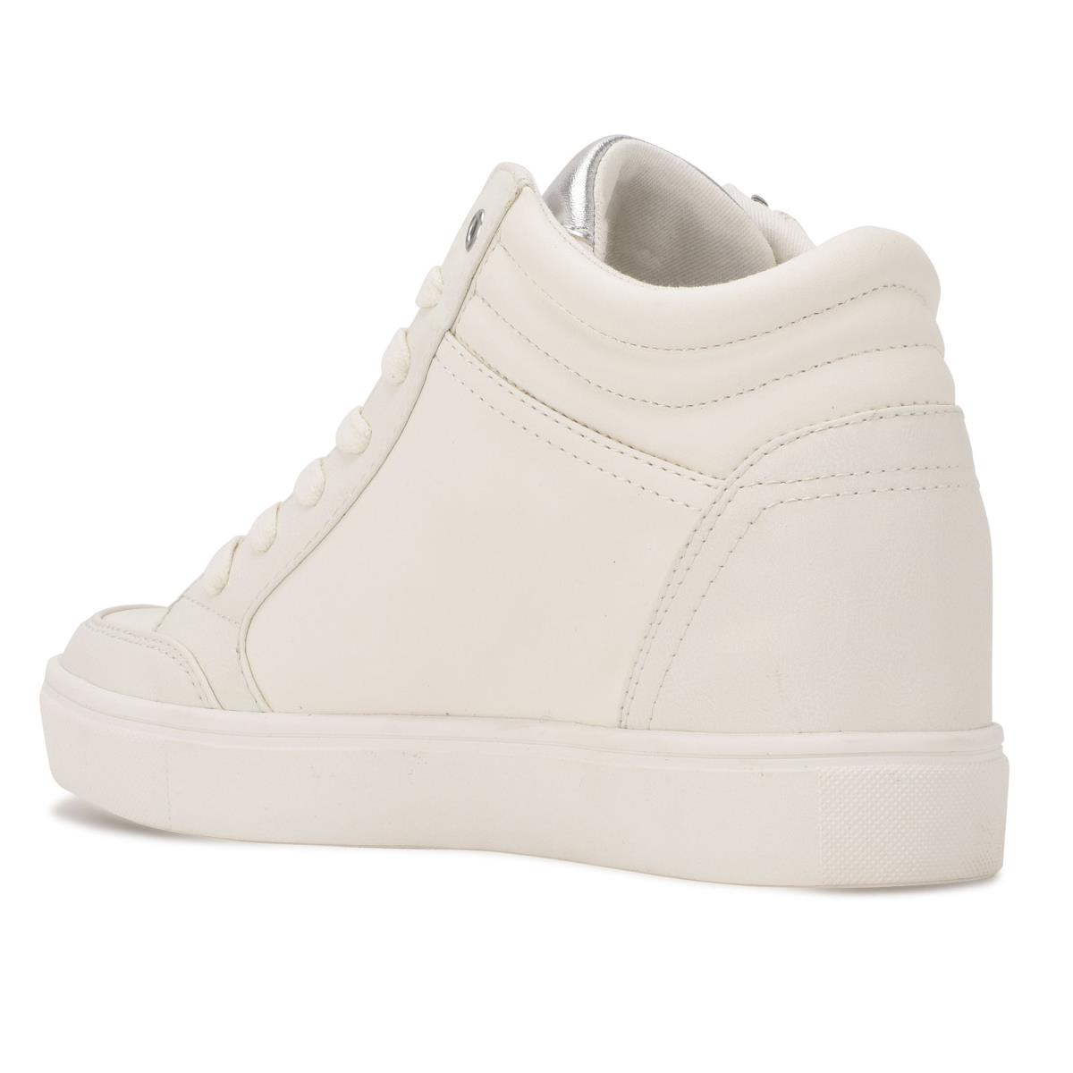 Nine West Tons High Top Hidden Wedge Sneakers Sneakers Wit Zilver | 2614GKZDR