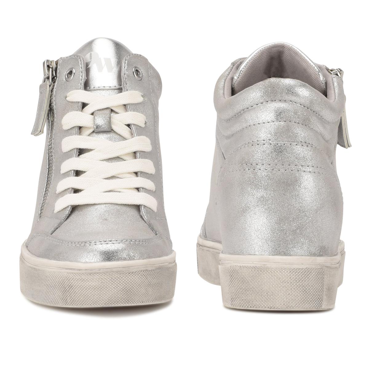 Nine West Tons High Top Hidden Wedge Sneakers Sneakers Zilver | 8413SPODT