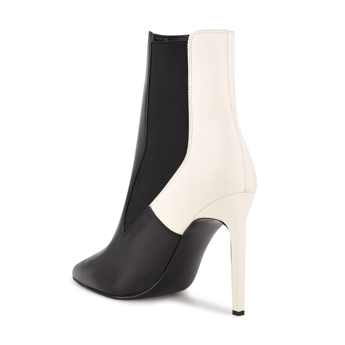 Nine West Topit Jurken Laarzen Zwart Wit | 7619DTLCU