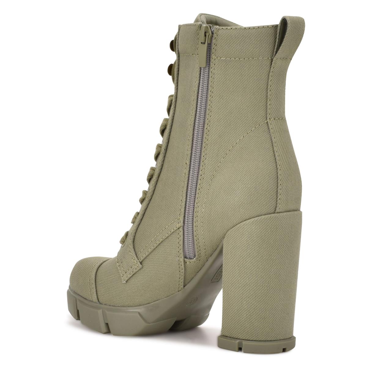 Nine West Vega Hak Laarzen Olijfgroen | 1508EDCBJ