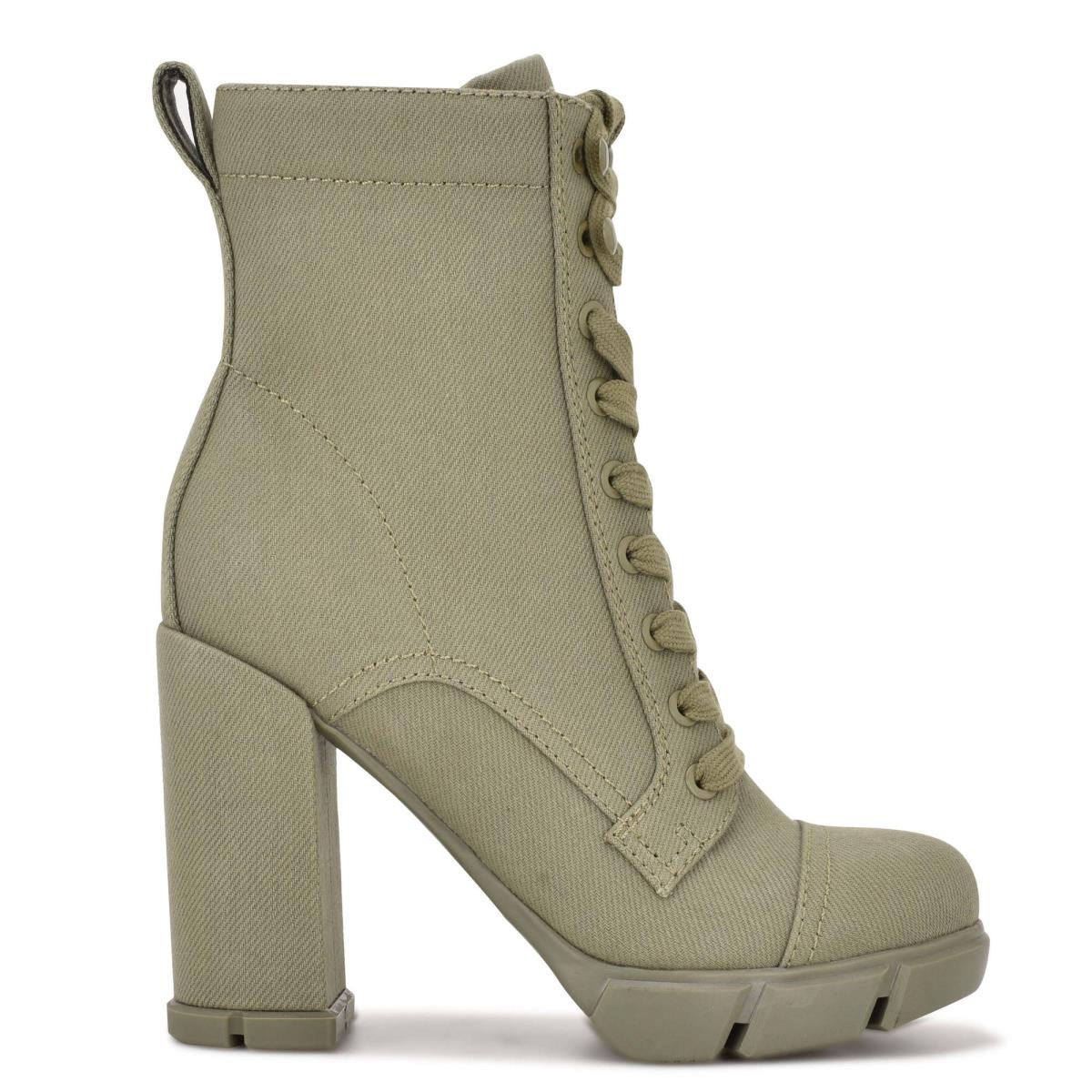 Nine West Vega Hak Laarzen Olijfgroen | 1508EDCBJ