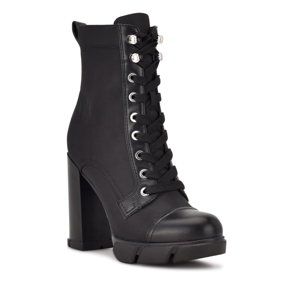 Nine West Vega Hak Laarzen Zwart | 7602YAFJS