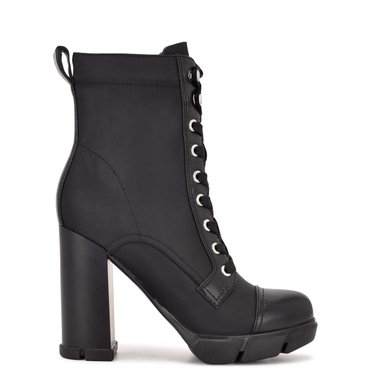 Nine West Vega Hak Laarzen Zwart | 7602YAFJS