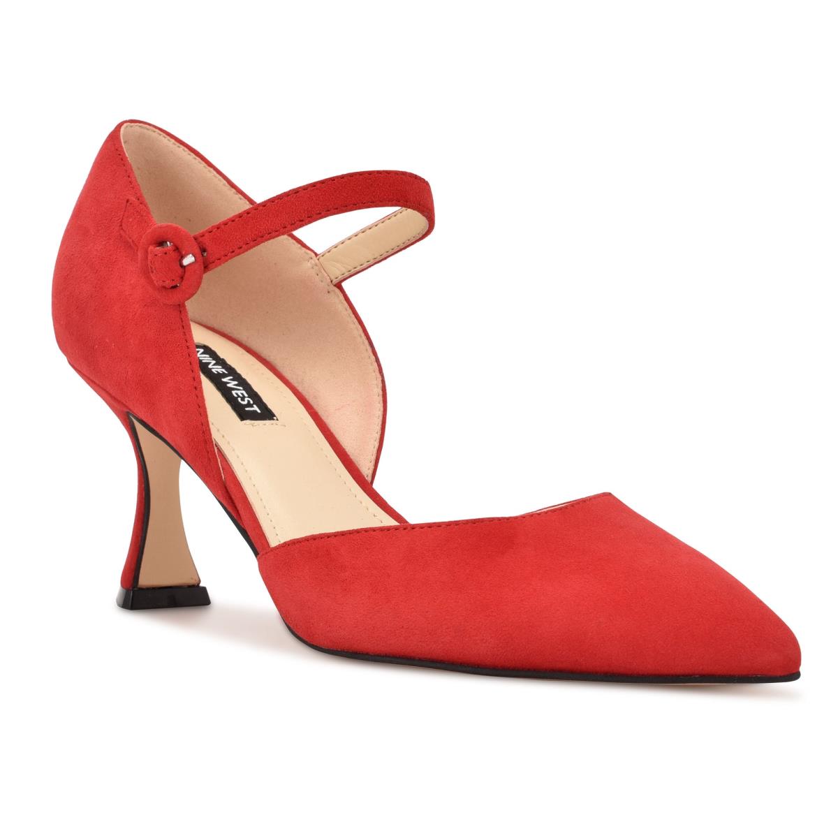 Nine West Wanah Pointy Neus Pumps Rood | 5093FZLWB