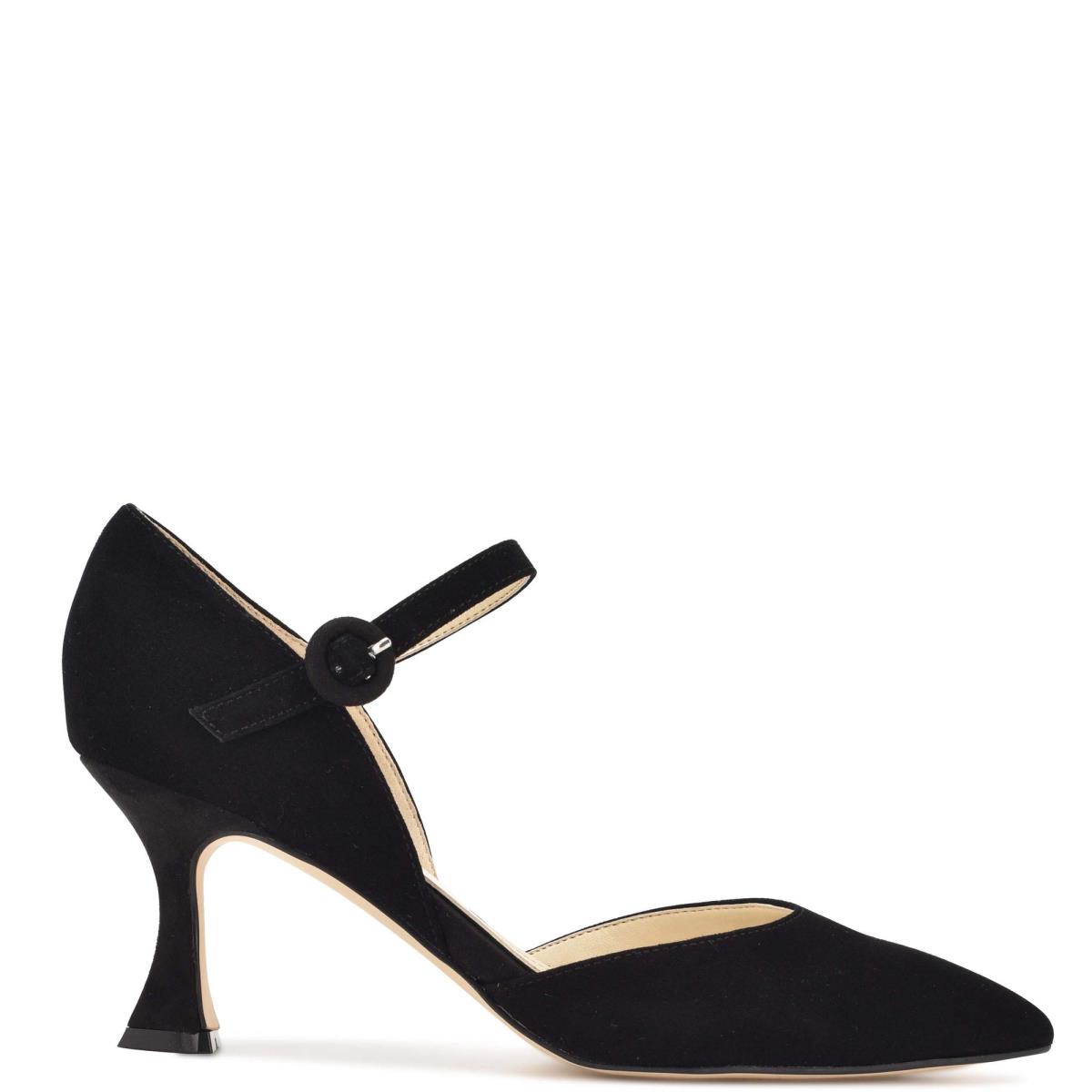 Nine West Wanah Pointy Neus Pumps Zwart | 2738MPDLG