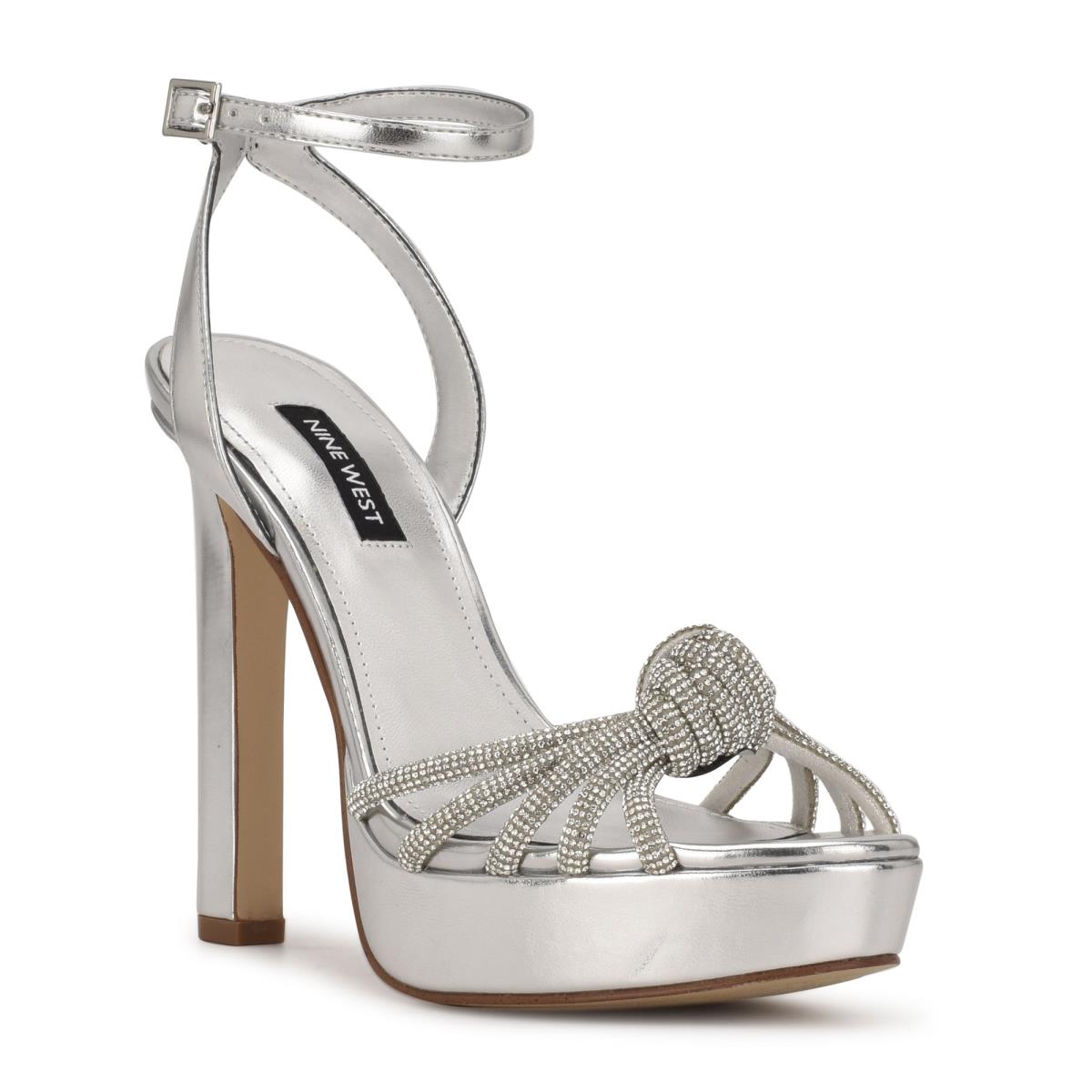 Nine West Wowzz Platform Geklede Sandalen Zilver | 0241JEFIG