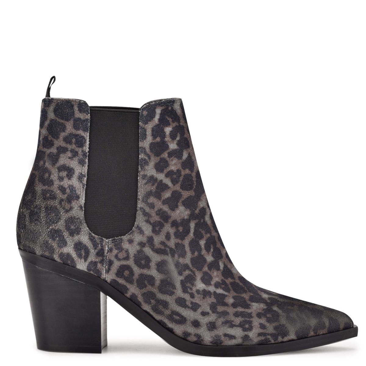 Nine West Wyllis Block Heel Laarzen Grijs Leopard | 0154PLCZQ