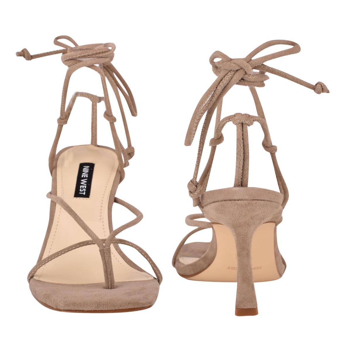 Nine West Yarin Ankle Wrap Hakken Sandalen Bruin | 4170KHQWN