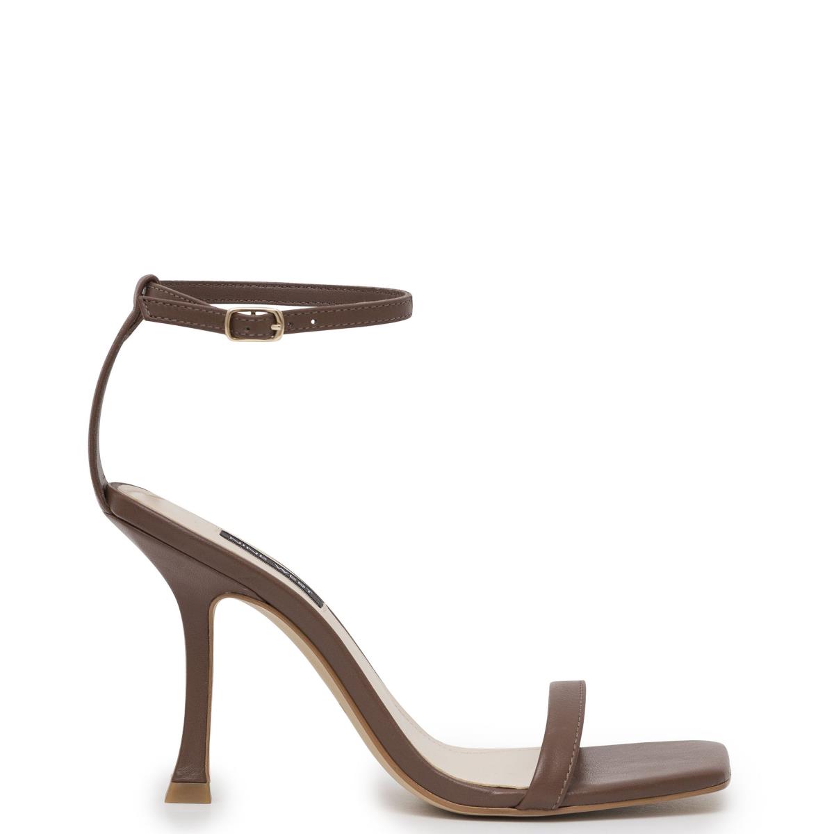 Nine West Yess Ankle Sandalen Met Riem Bruin | 0234BHRIV