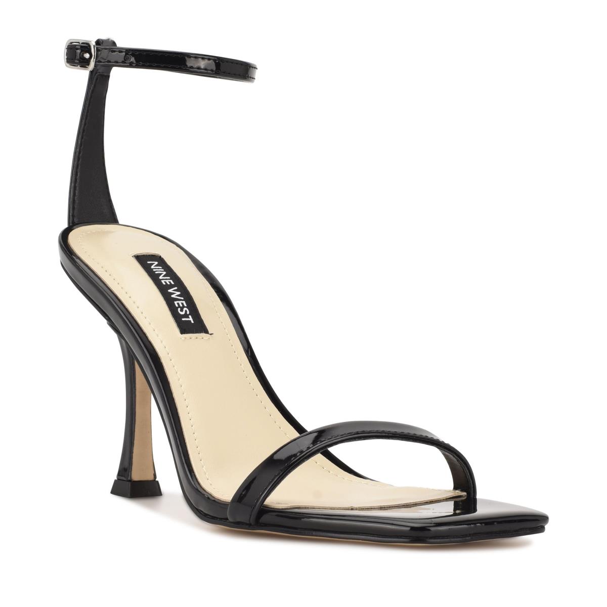 Nine West Yess Ankle Sandalen Met Riem Zwart | 3861FYQUD