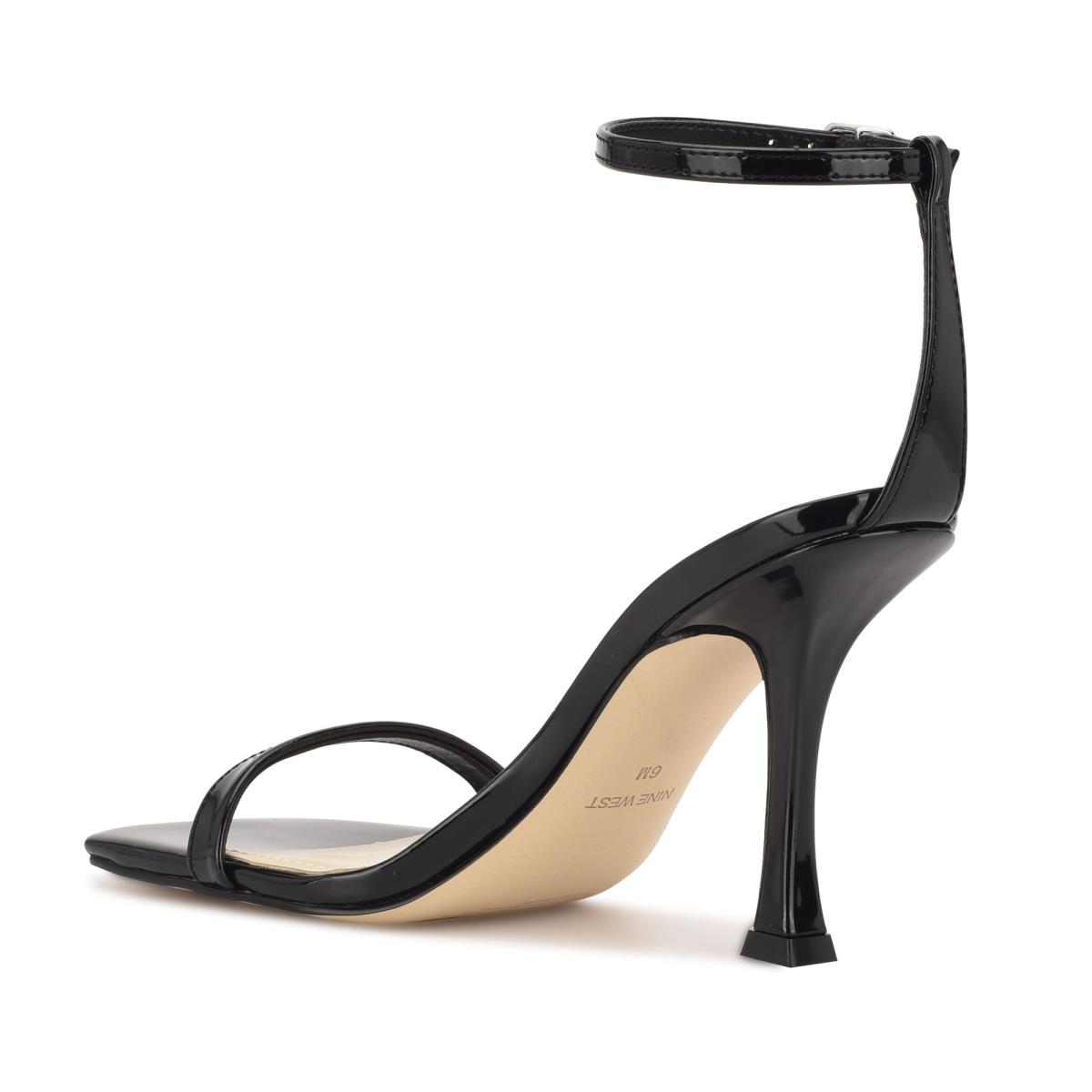 Nine West Yess Ankle Sandalen Met Riem Zwart | 3861FYQUD