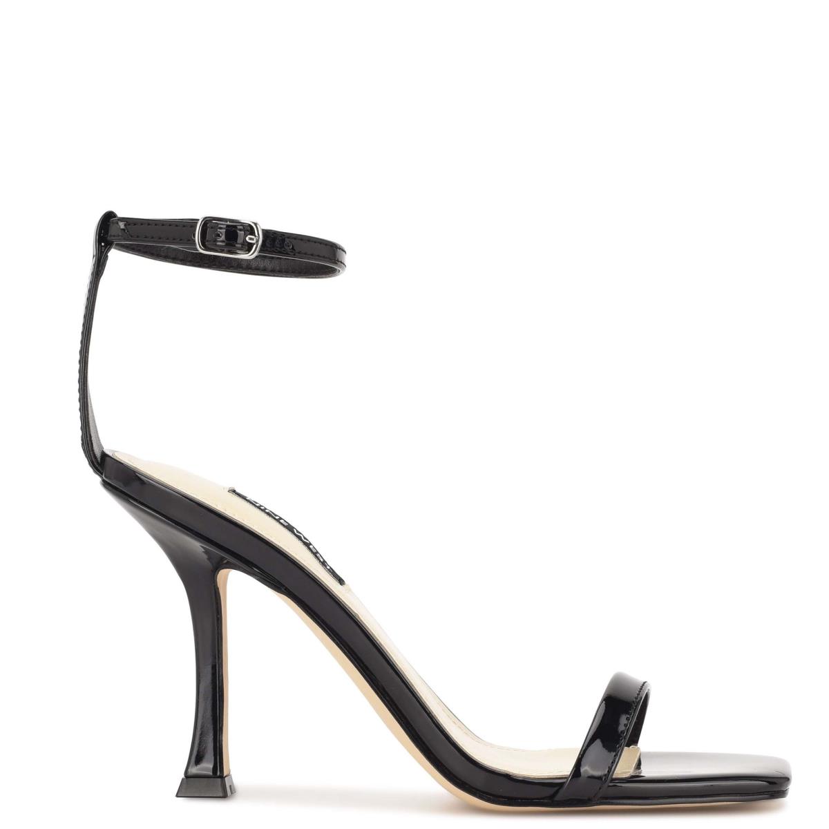 Nine West Yess Ankle Sandalen Met Riem Zwart | 3861FYQUD