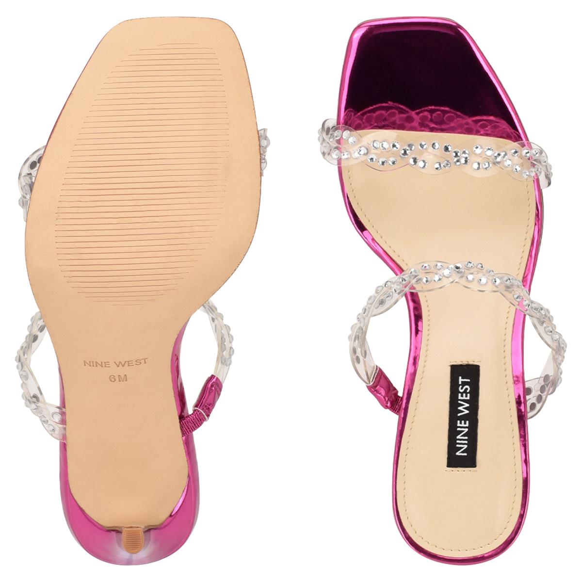 Nine West Ziggle Hak Schuifsandalen Roze | 9235BSLHI