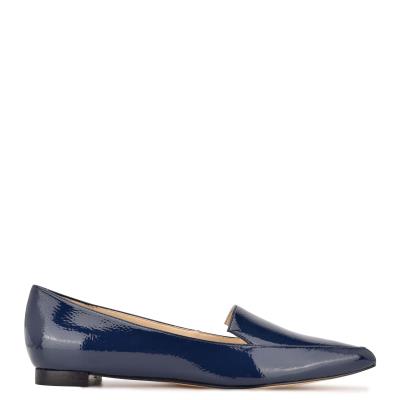 Nine West Abay Smoking Flats Blauw | 6582DSOJX