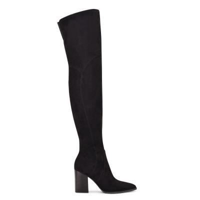 Nine West Barret Over The Knee Hakken Laarzen Zwart | 0192VQBPY