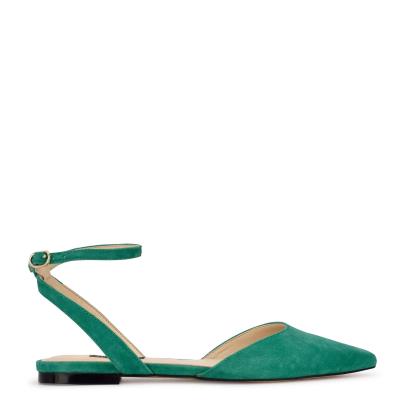 Nine West Briy Pointy Neus Ballerina Groen | 3189ADXZR