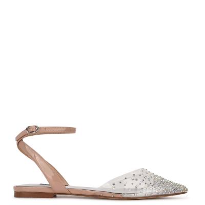 Nine West Briya Pointy Neus Ballerina Beige | 7951WESUP