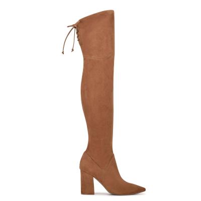 Nine West Ceeya 9x9 Over The Knee Hakken Laarzen Bruin | 4069FEMID