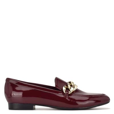 Nine West Chain Slip-On Loafers Rood | 8014QXPRT