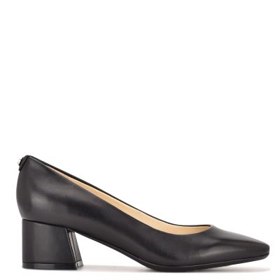 Nine West Cloe 9x9 Block Heel Pumps Zwart | 4603SGOQR