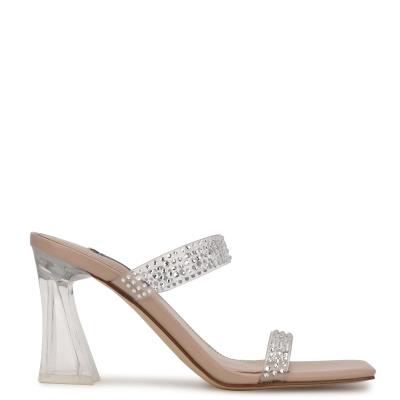 Nine West Darla Hak Schuifsandalen Beige | 9478PECNG