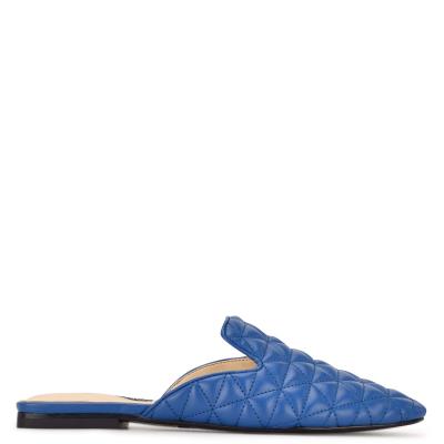 Nine West Diamond Platte Mules Blauw | 3590GAZWJ