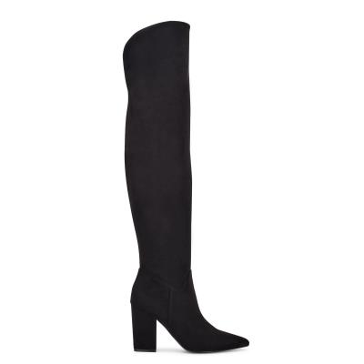 Nine West Goforit Over The Knee Hakken Laarzen Zwart | 3482NSJFD