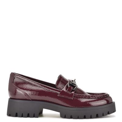 Nine West Gonehme Lug Sole Loafers Rood | 2805WGNKD