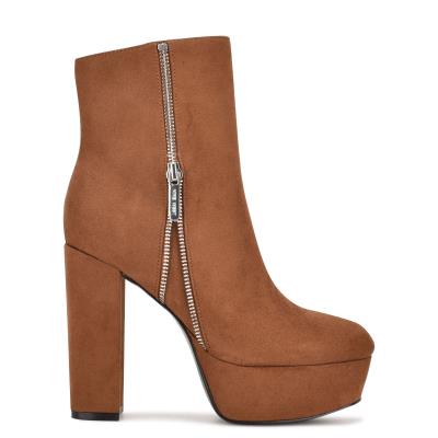 Nine West Kerri Platform Laarzen Bruin | 5069VBGXM