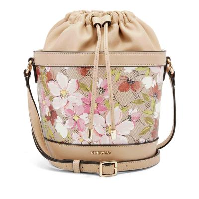 Nine West Laylin Drawstring Bucket Crossbodytassen Bloemen | 7953DGFTO