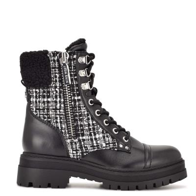 Nine West Pike Combat Lug Sole Laarzen Zwart | 3698LXBZC