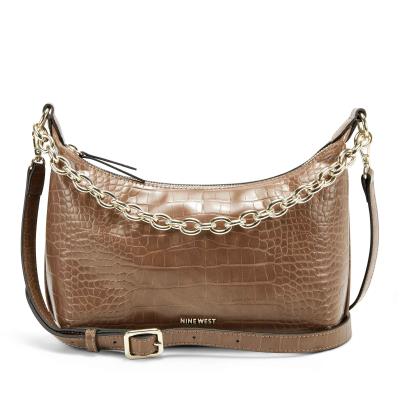 Nine West Ronnie Top Zip Shoulder Bag Schoudertassen Bruin | 6349VJOPY