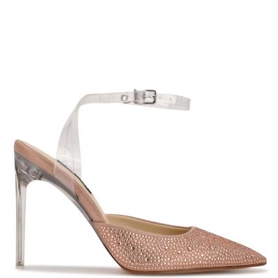 Nine West Sparkel Ankle Riemen Pumps Beige | 0867MCTJW