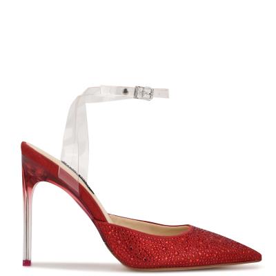 Nine West Sparkel Ankle Riemen Pumps Rood | 4596ZQPTM