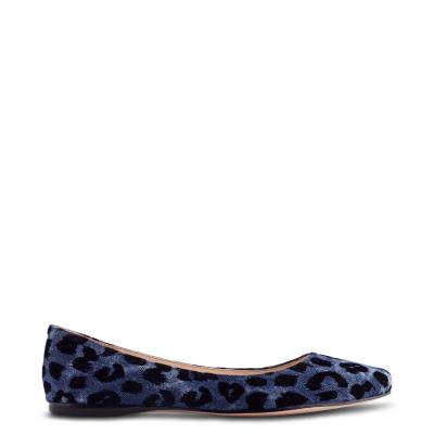 Nine West Speakup Almond Neus Ballerina Blauw Leopard | 2078JTBAO