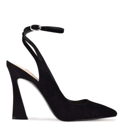 Nine West Tabita Ankle Riemen Jurken Pumps Zwart | 6012LOKSI