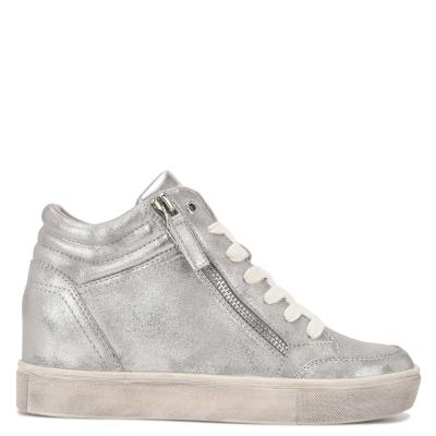 Nine West Tons High Top Hidden Wedge Sneakers Sneakers Zilver | 8413SPODT