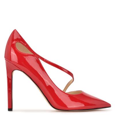 Nine West Twirl Pointy Neus Pumps Rood | 0347QCMAD