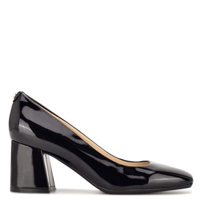 Nine West Vibe 9x9 Block Heel Pumps Zwart | 1764ZLVXH