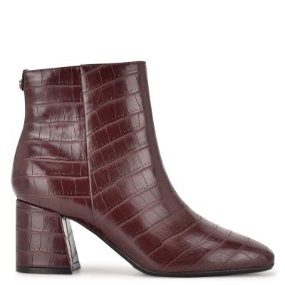 Nine West Vivy 9x9 Hak Laarzen Claret | 6245UBDYL