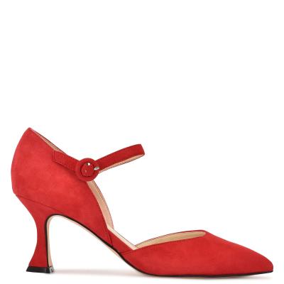 Nine West Wanah Pointy Neus Pumps Rood | 5093FZLWB